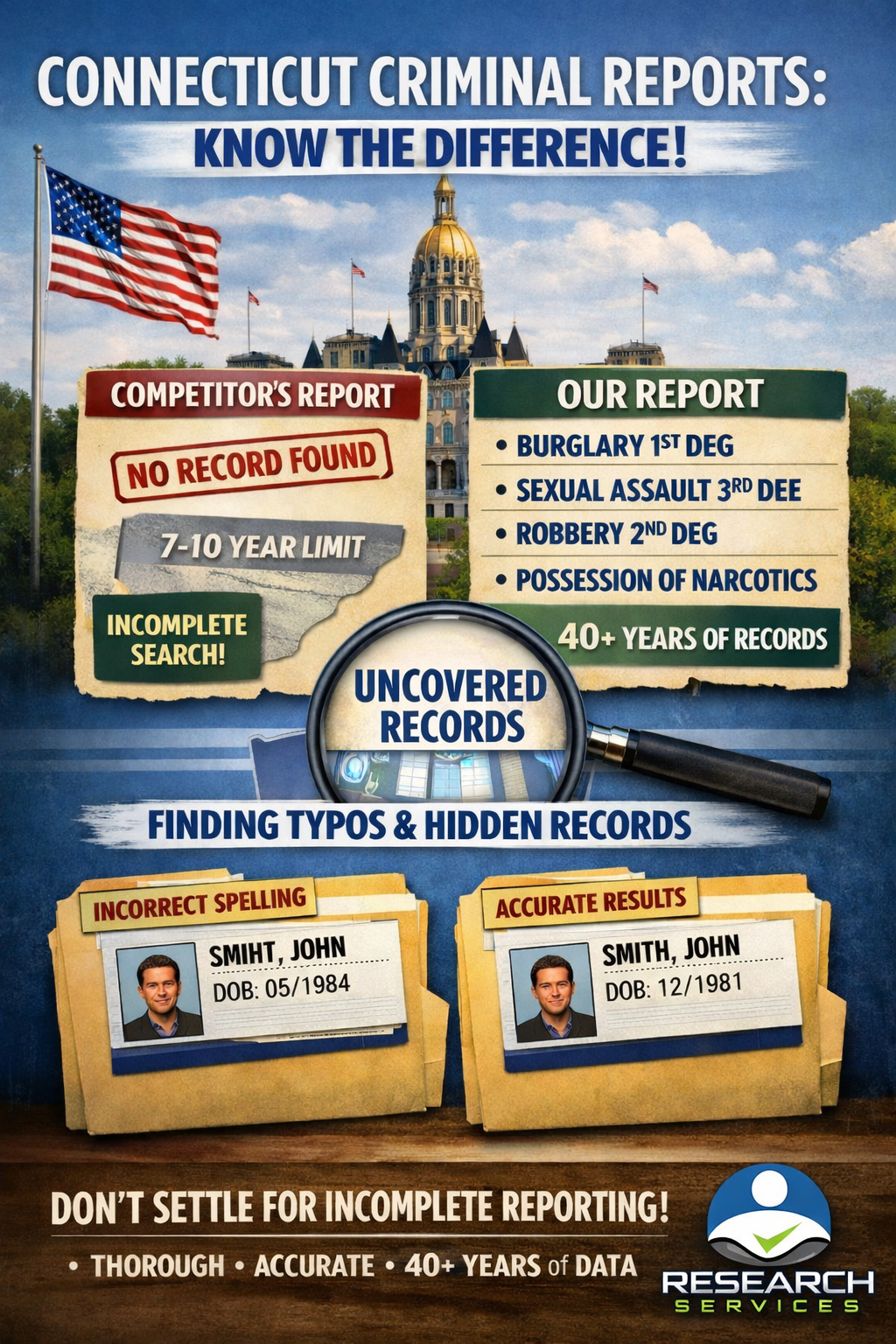 Connecticut Criminal Report Comparisons